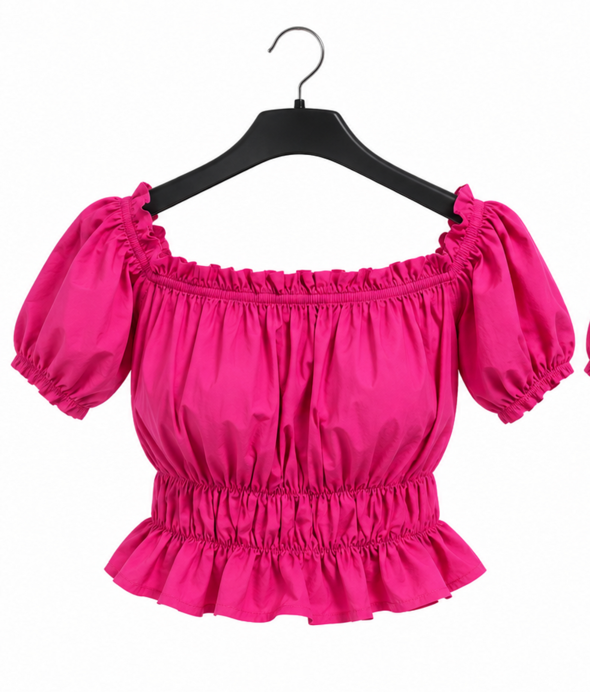 Top Fucsia Volantes