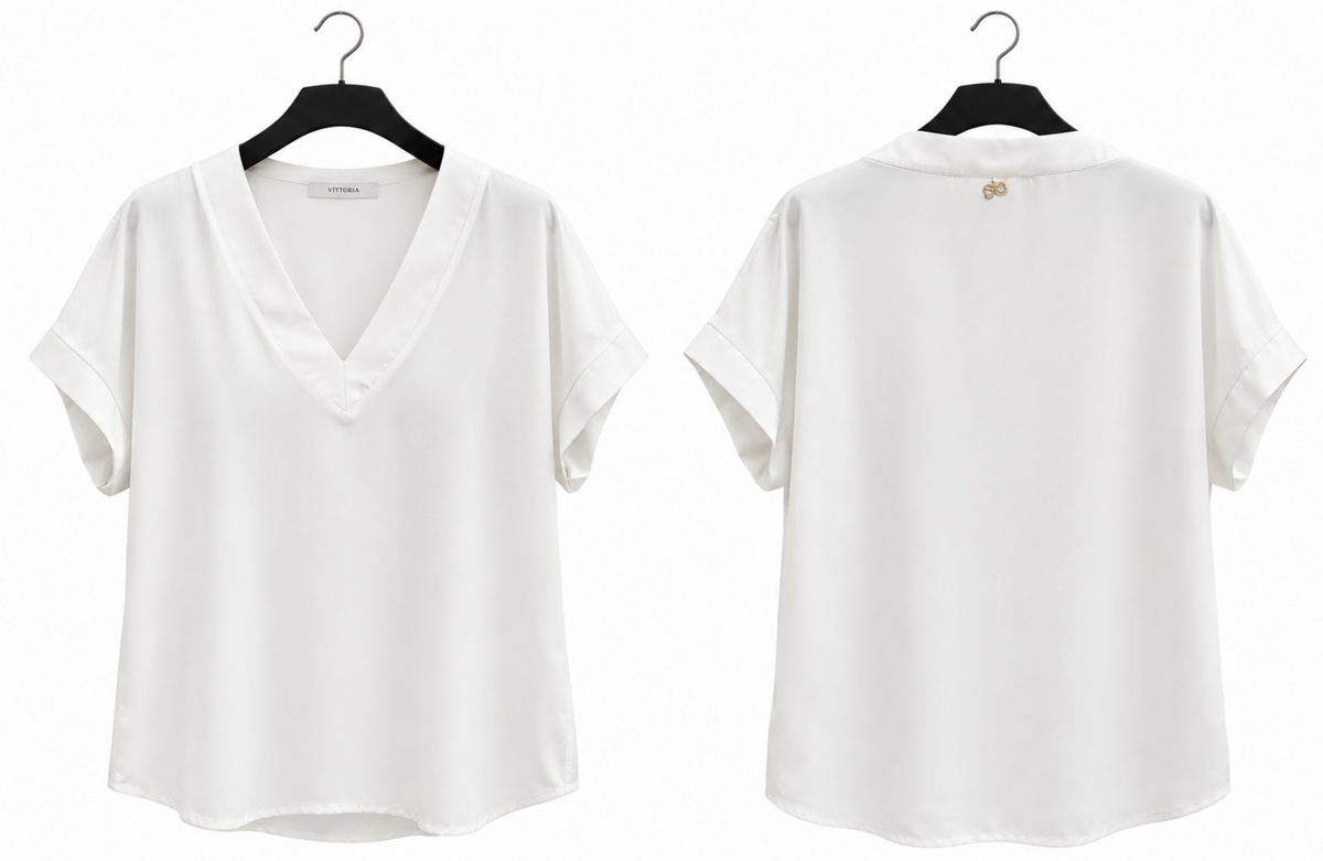 Blusa Blanca Escote V