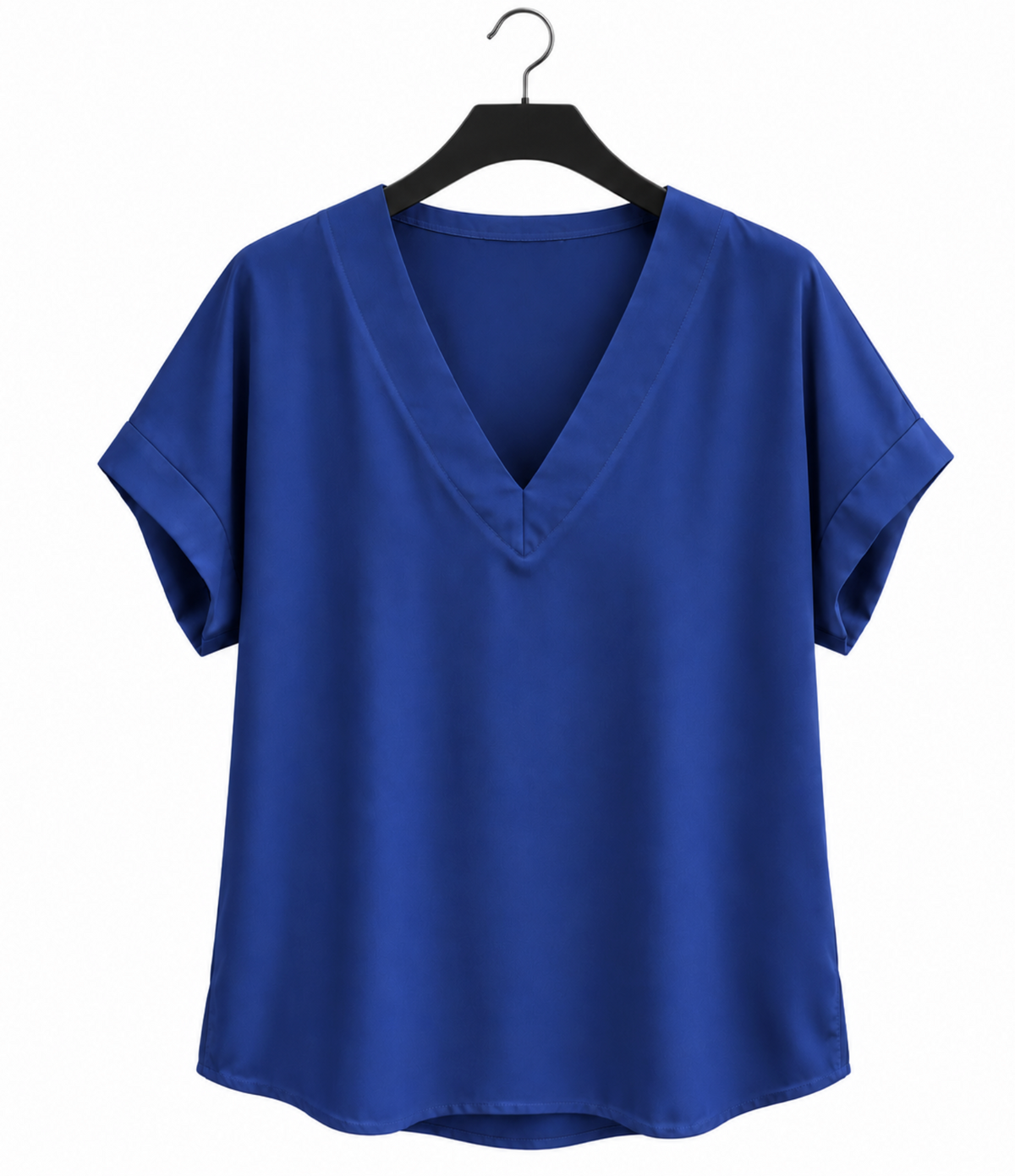 Blusa Azul Klein Escote V