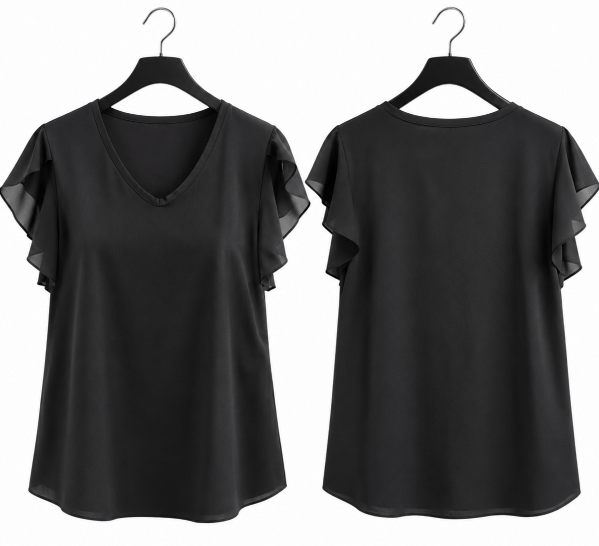 Blusa Negra Volantes