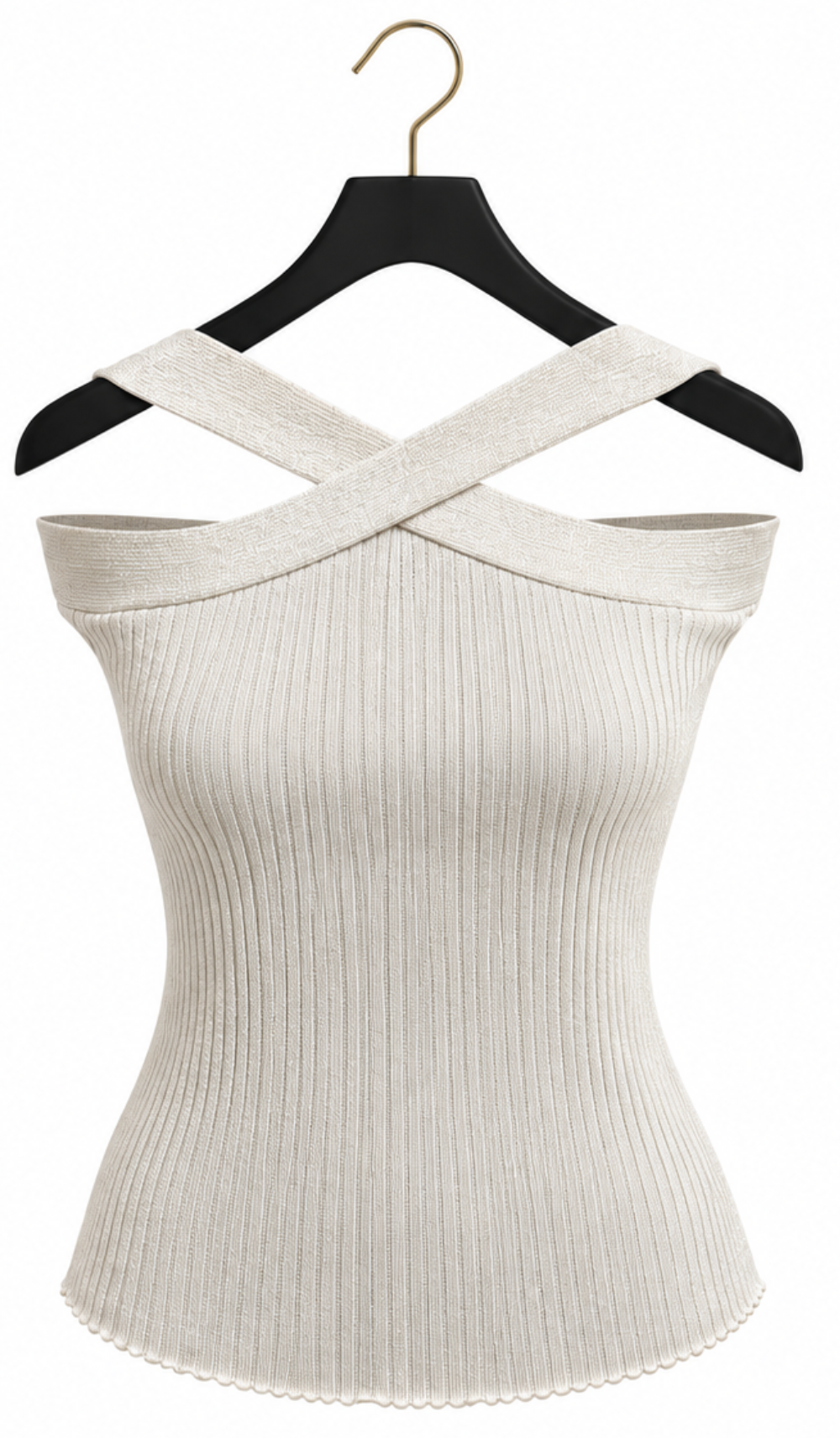 Top Lurex Cruzado Champagne
