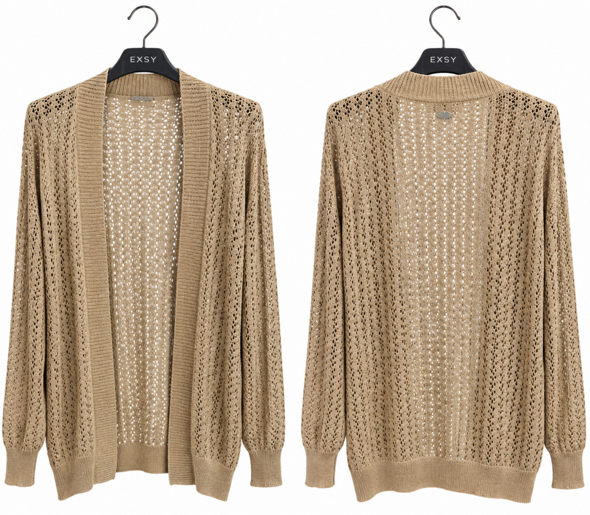 Cárdigan Calado Lurex Dorado