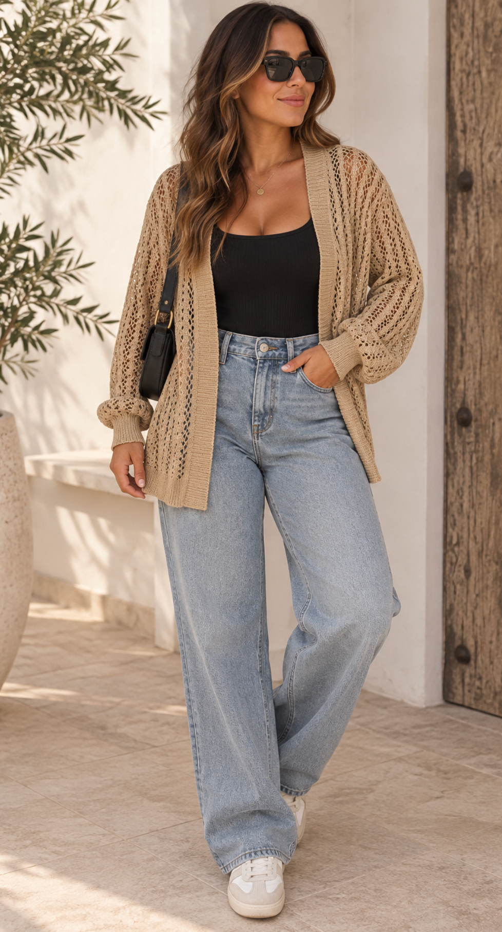Cárdigan Calado Lurex Dorado