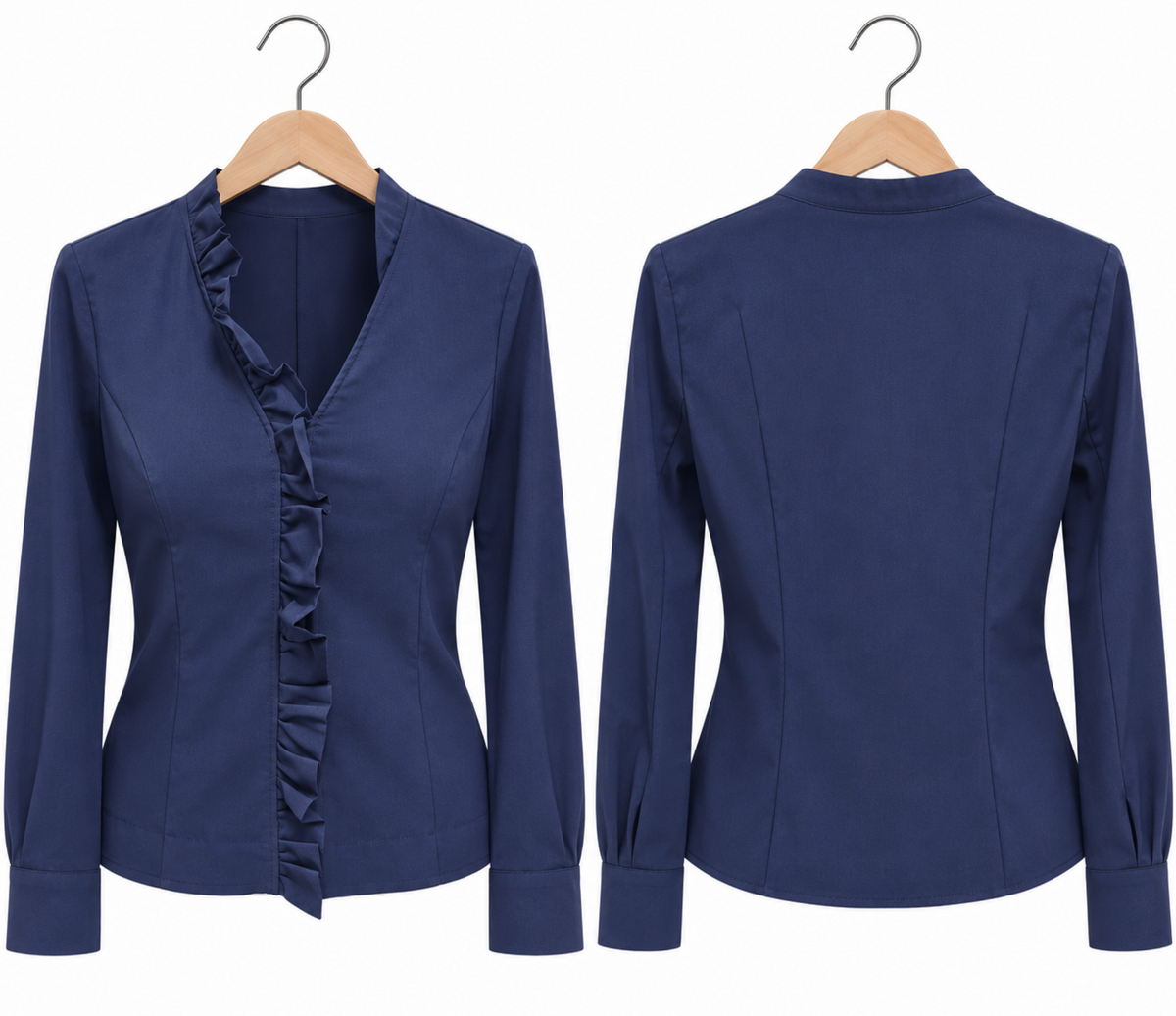 Blusa Marina con Volantes