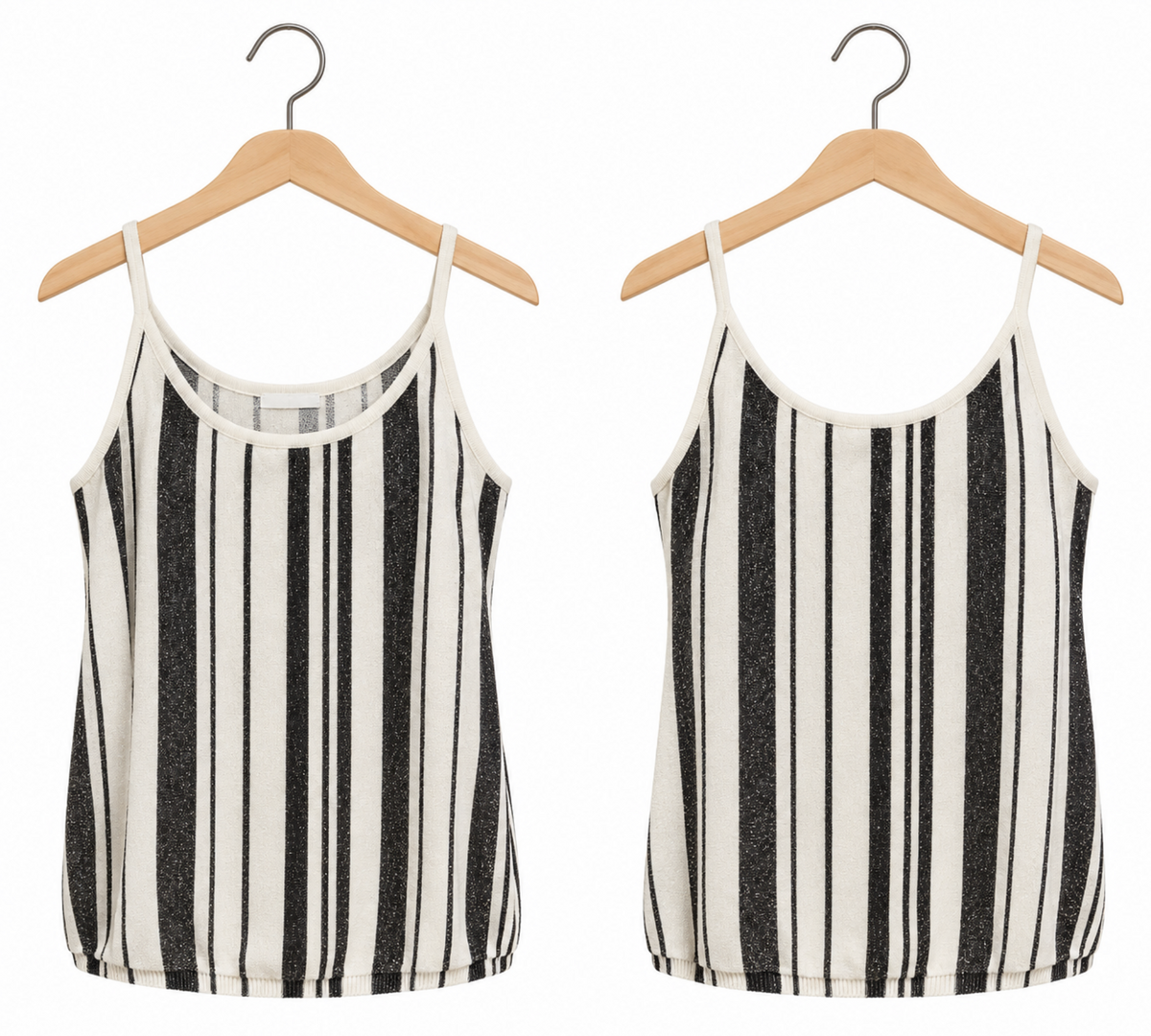 Top Lurex Rayas Blanco y Negro