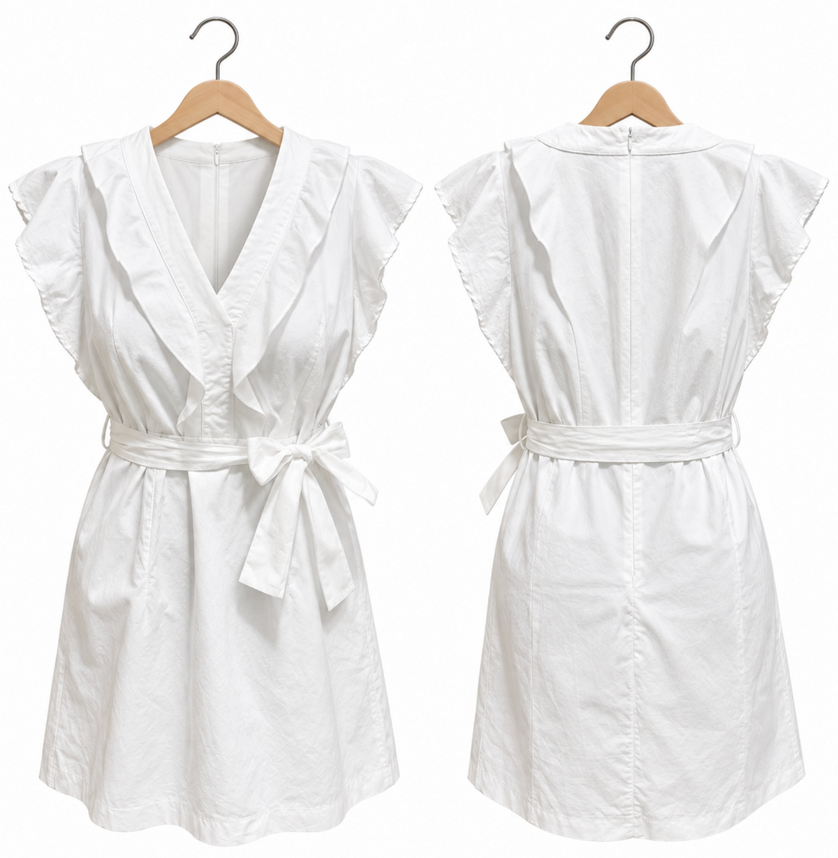 Vestido Blanco Volantes & Lazada