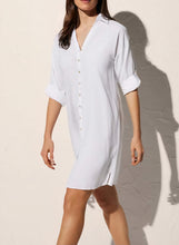 Cargar imagen en el visor de la galería, Vestido camisero blanco
