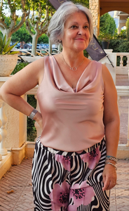 Top satinado con tirantes largo distintos colores
