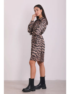 Vestido mujer corto estampato leopard