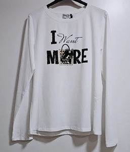 Camiseta de manga larga I WANT MORE Mimì-Muà
