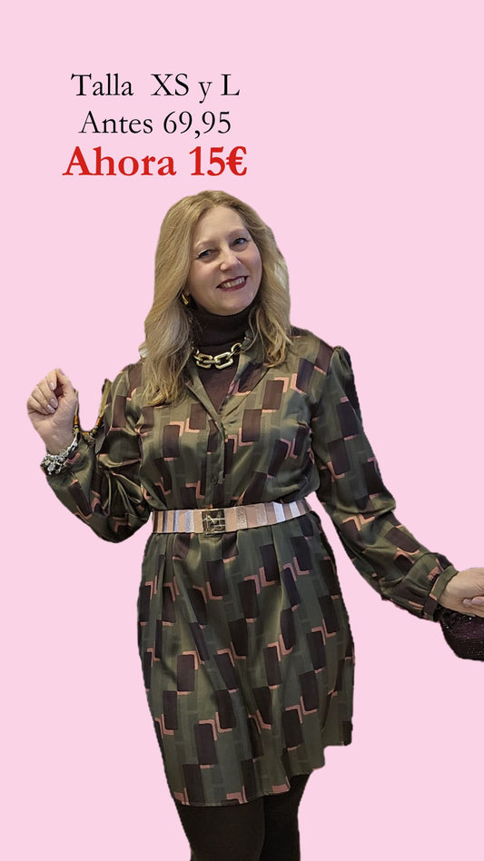 Vestido estampado Mimì-Muà con cinturón